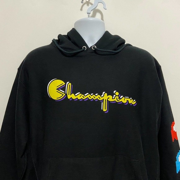 Champion Pacman Limited Edition Mens Large Unisex Black Hoodie 2019 NWT! - Picture 6 of 16